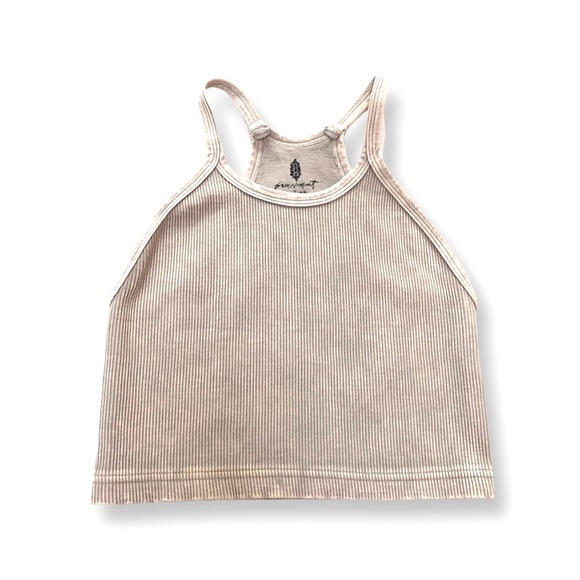 Free People Tops - Free People Happiness Runs Stone Eagle Ribbed Crop M/L